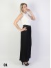 Solid Color Wide-Leg Full-length Pants